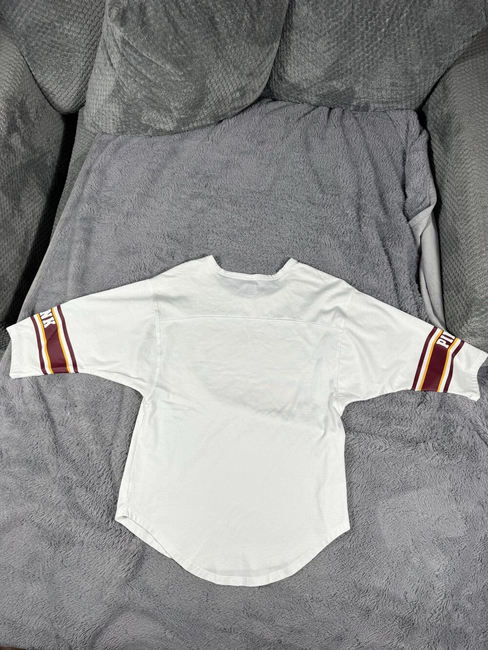 Central Michigan Chippewas Shirt Womens Small NCAA Football PINK 3/4 Sleeve - Picture 4 of 4